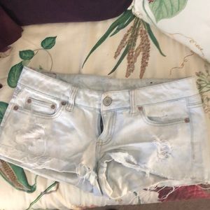 Low waisted denim shorts